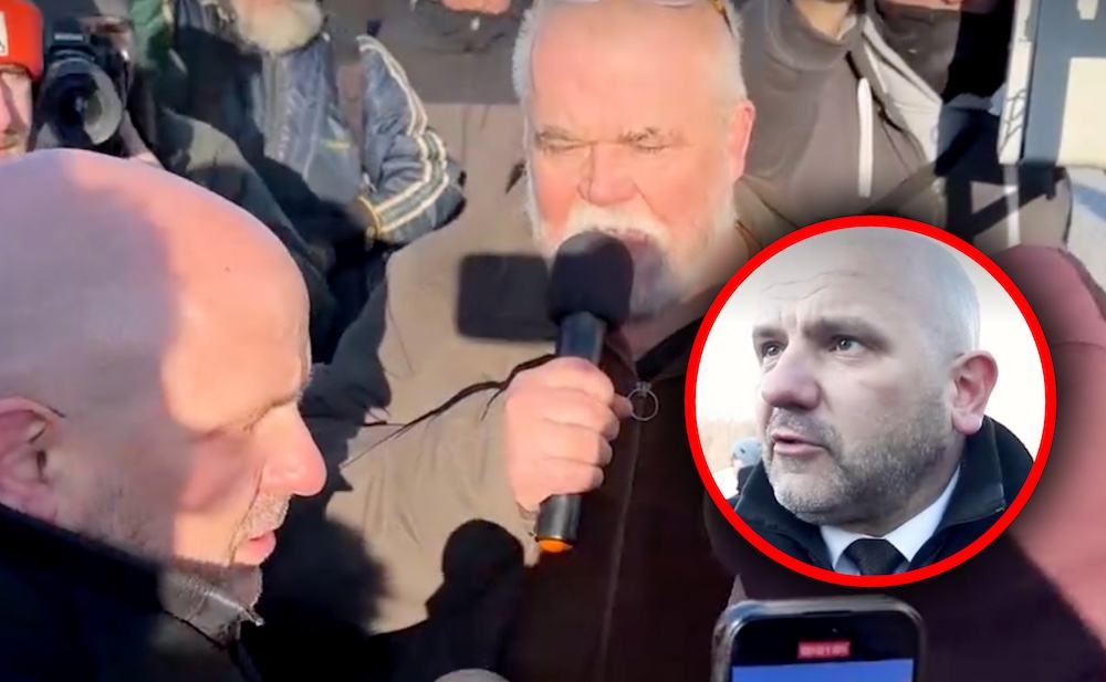 Awantura na miesięcznicy! Gosek ruszył w stronę aktywisty, nie spodobały mu się TE hasła. „Kalumnie”