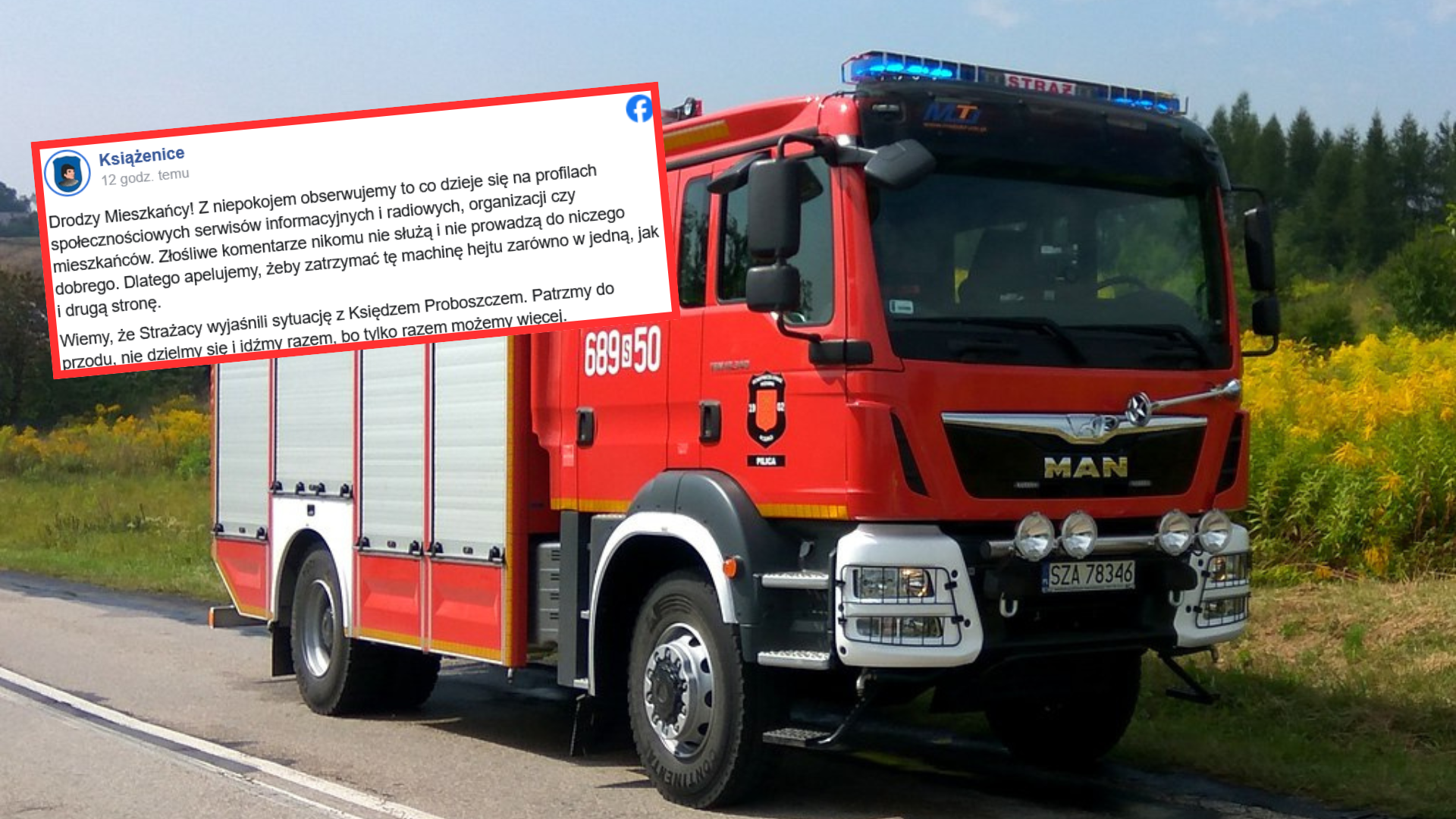 Strażacy nie poświęcili wozu, miejscowy ksiądz rozpętał burzę. Naprawdę TO powiedział. "Odbyła się impreza świecka"