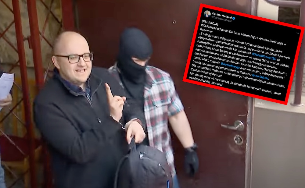 Była 10:37, gdy na profilu Mateckiego pojawił się TEN wpis. Jest wiadomość od aresztowanego posła! „Nie złamią mnie”