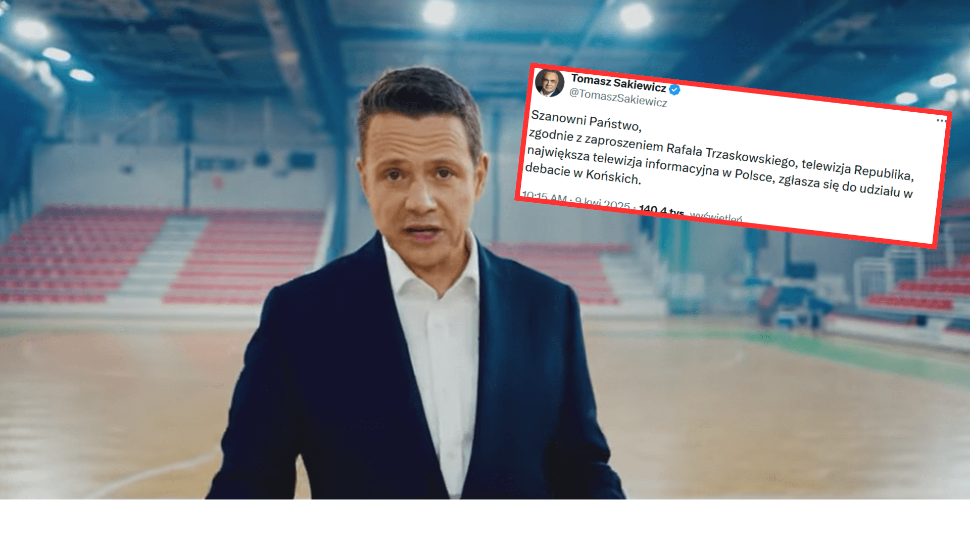 TV Republika już szykuje się na Trzaskowskiego. Wymowny wpis Sakiewicza. "Zgodnie z zaproszeniem..."