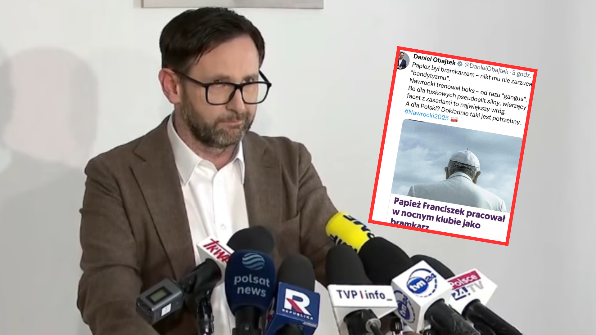 Co za żenada! Obajtek tak bronił Nawrockiego, iż porównał go do papieża. „Też był bramakrzem”