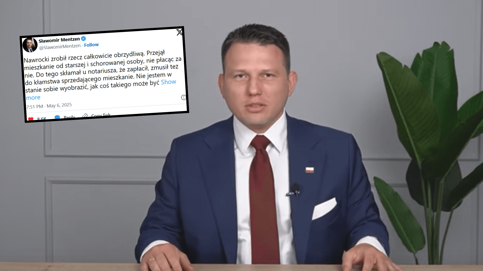 Mentzen wyczuł szansę na drugą turę! Co za wpis, ostry atak na Nawrockiego. „Rzecz obrzydliwa”