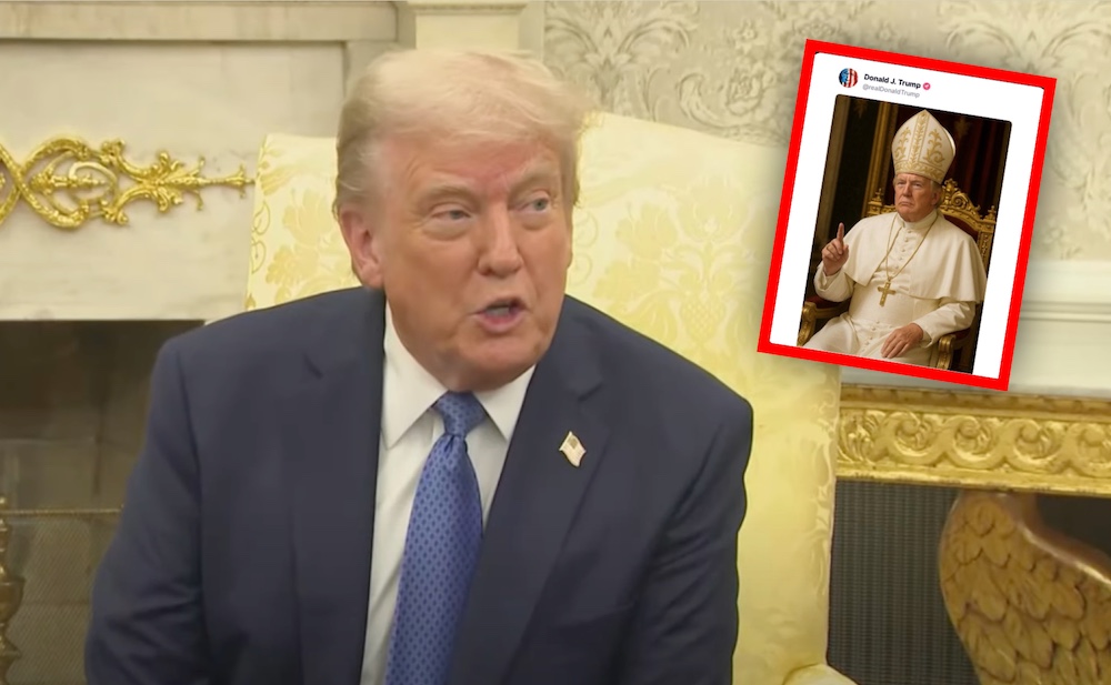 Idol PiS kpi z Kościoła?! Szok, Trump naprawdę opublikował TEN obrazek. „Skrajny infantylizm”