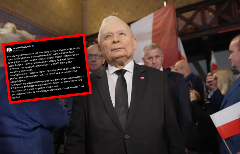 O 16:07 na profilu prezesa PiS pojawił się TEN post. Kaczyński grzmi o sytuacji na granicy. „Państwo z dykty”