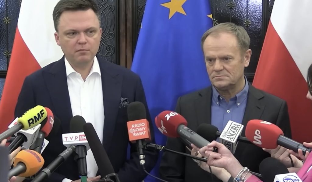 Donald Tusk Szymon Hołownia