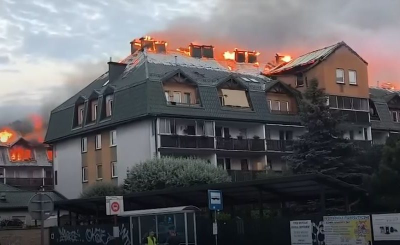 pożar w Ząbkach 
