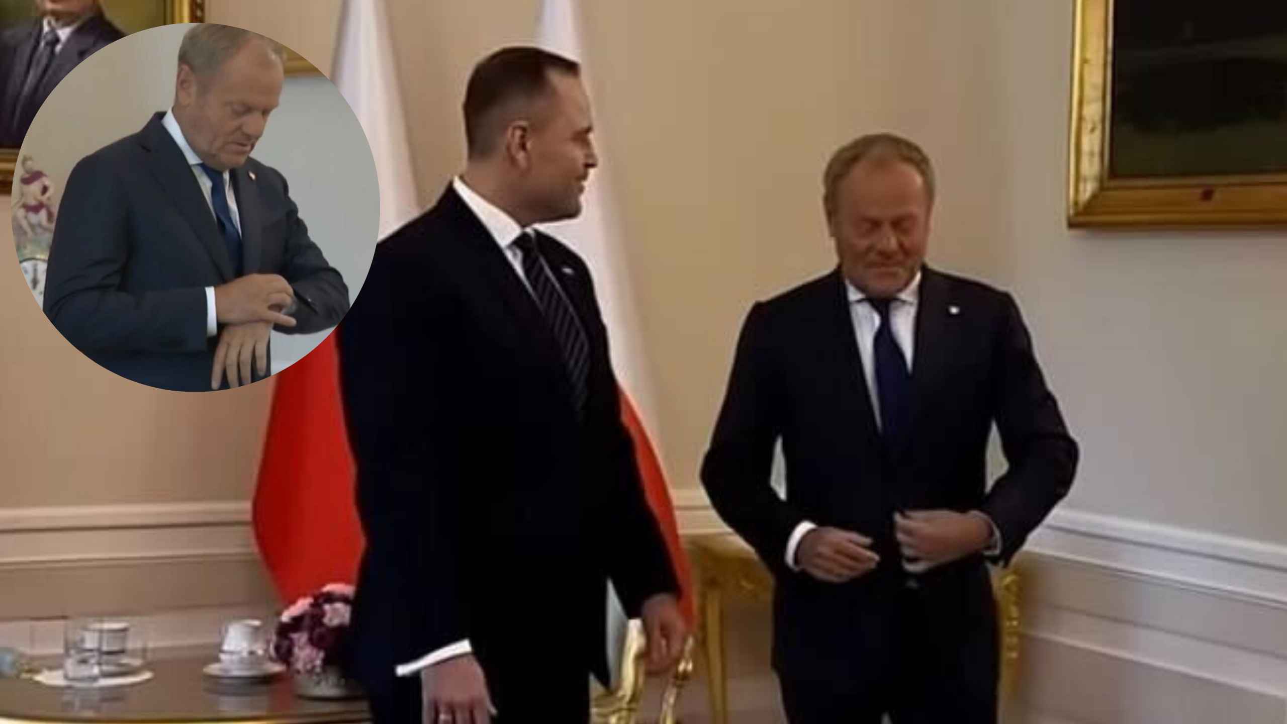 Co to za praktyki? Nawrocki się spóźnił, premier tylko zerkał na zegarek. "Słabe i małostkowe"