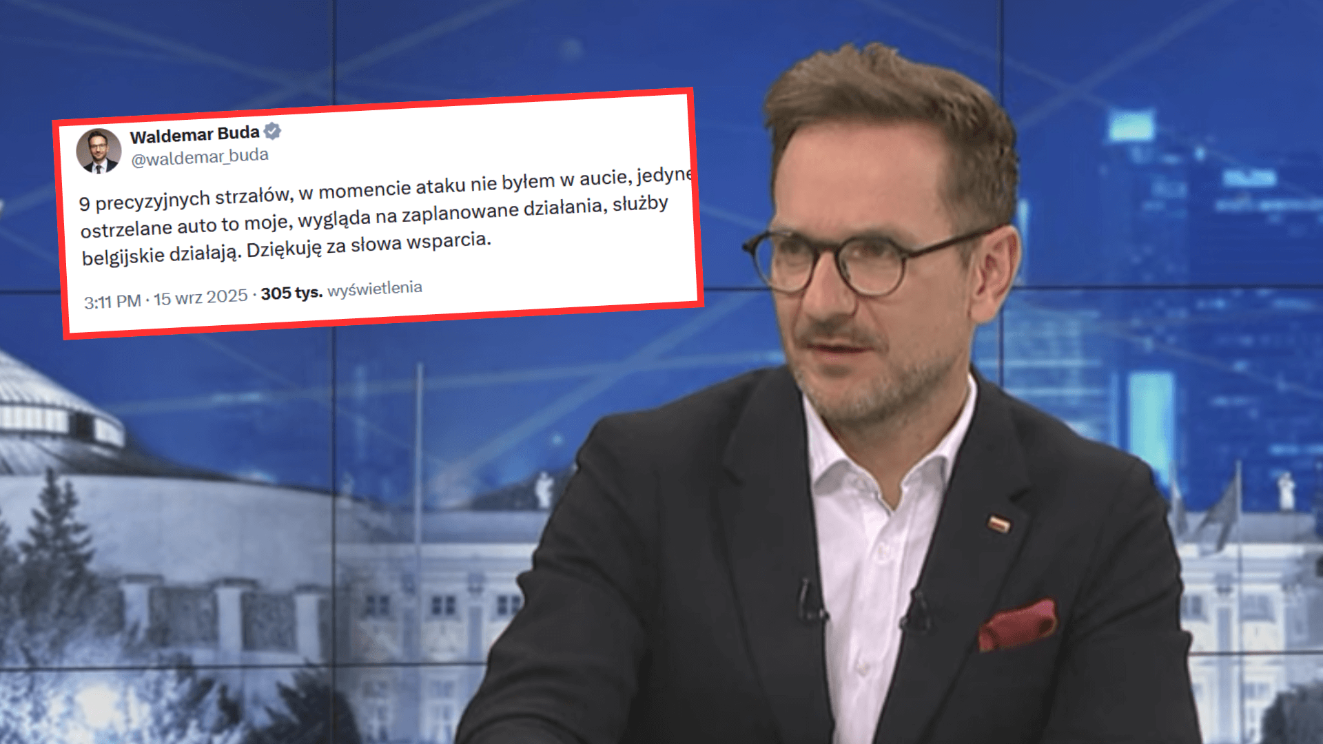 Buda pokazał zdjęcie, TAK wygląda jego samochód po ostrzelaniu. "Pieprzona dzicz"