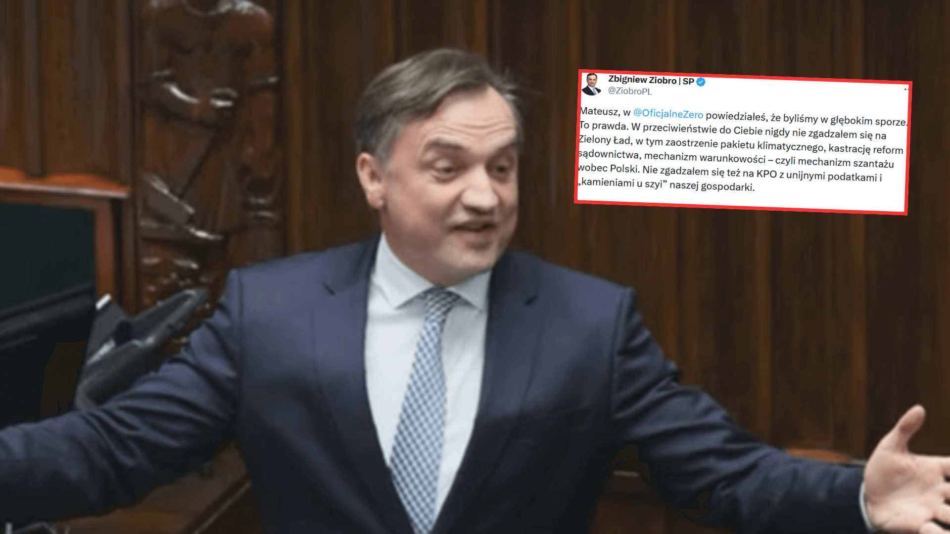 Ziobro zły! Usłyszał TE słowa Morawieckiego i od razu wysmażył mocną odpowiedź. „W przeciwieństwie do ciebie…”