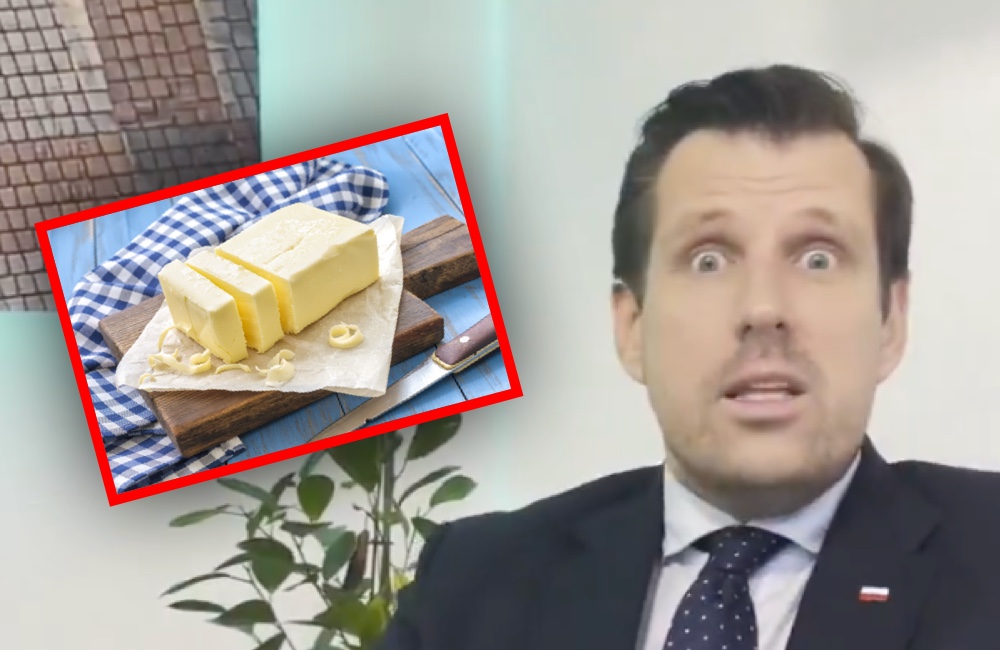 Ośmieszył się, ale wciąż mu mało! Była 18:03, gdy Bocheński opublikował nowy film o niemieckim maśle. „Mnie to oburza”