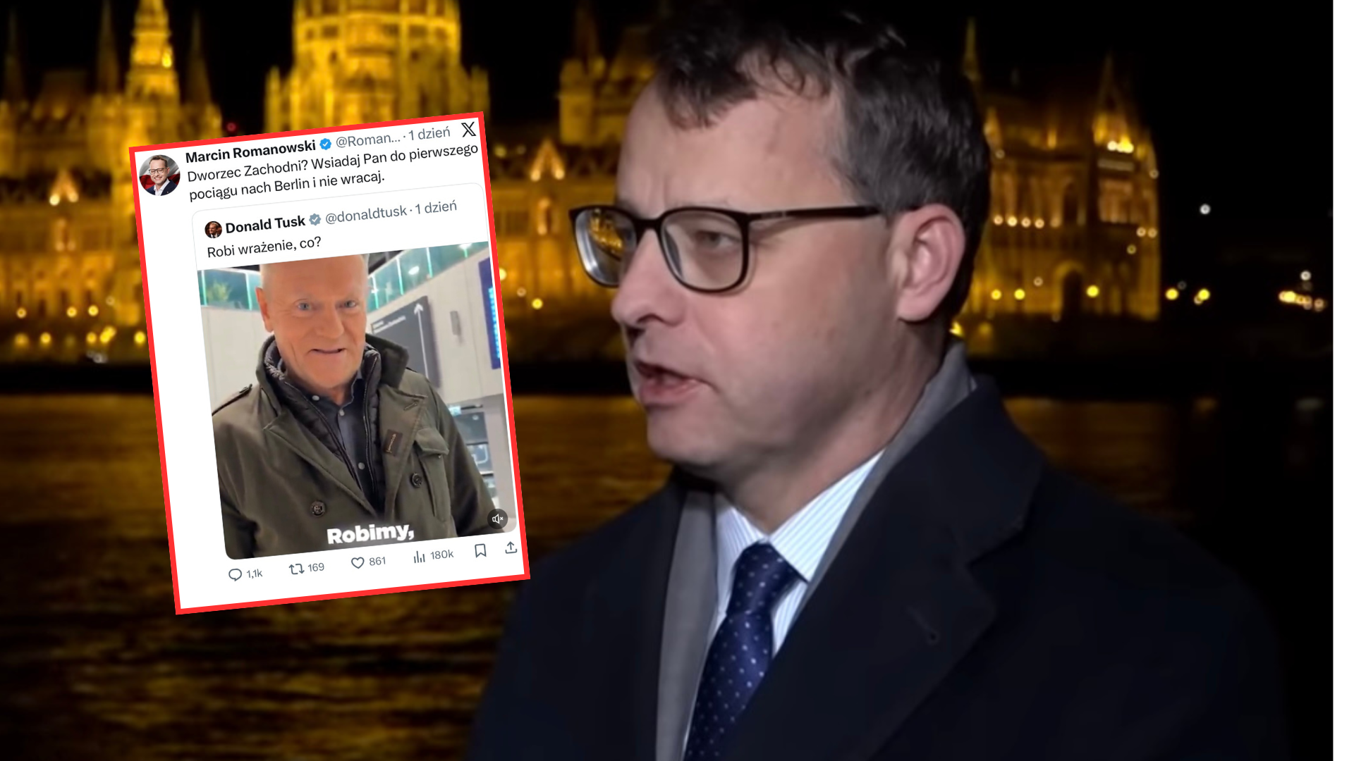 Romanowski zobaczył Tuska na dworcu i… udzielił rady. „Wsiadaj pan w pierwszy pociąg”