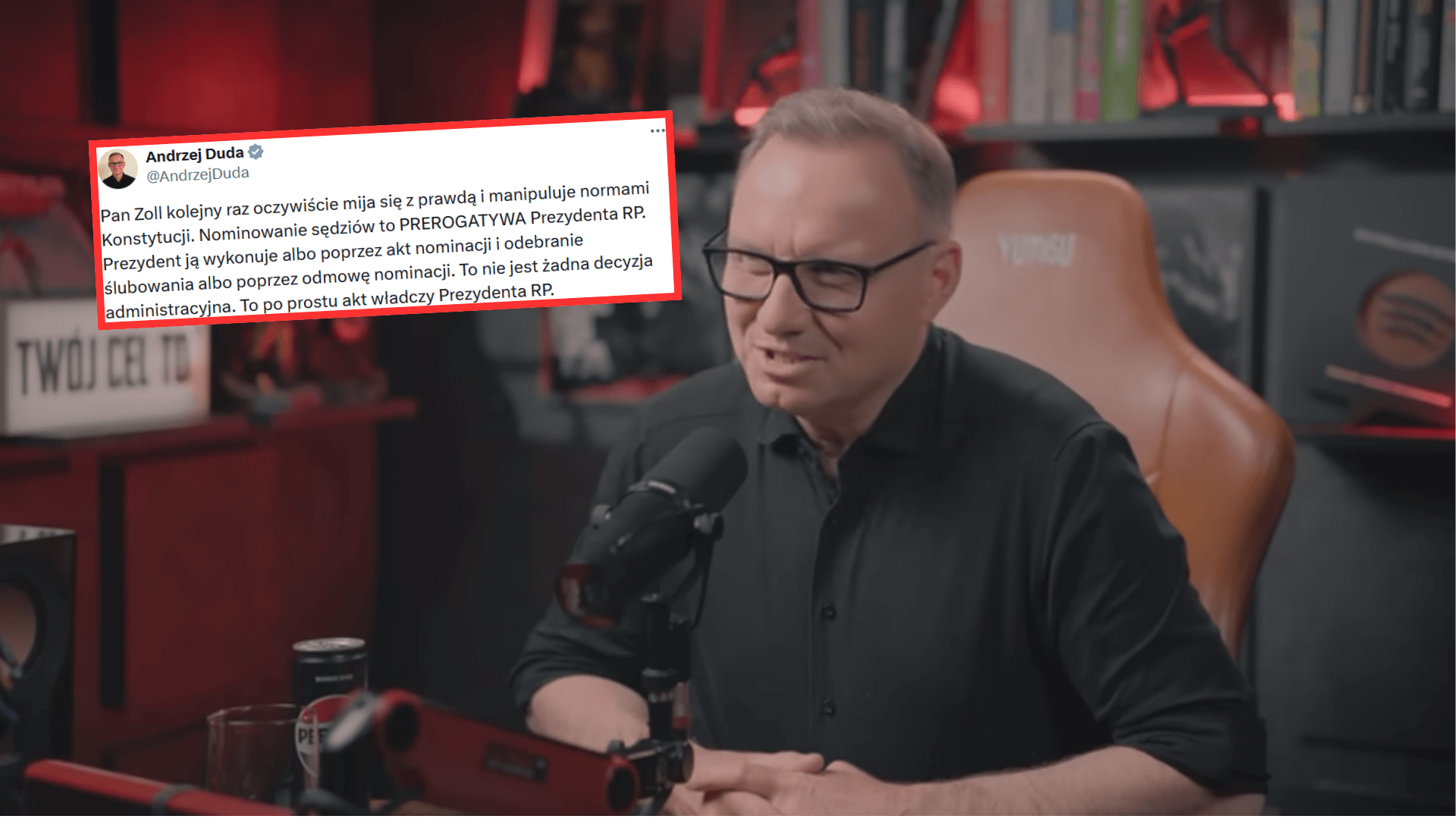 Duda murem za Nawrockim. I jeszcze TE słowa o prof. Zollu. „Oczywiście manipuluje”