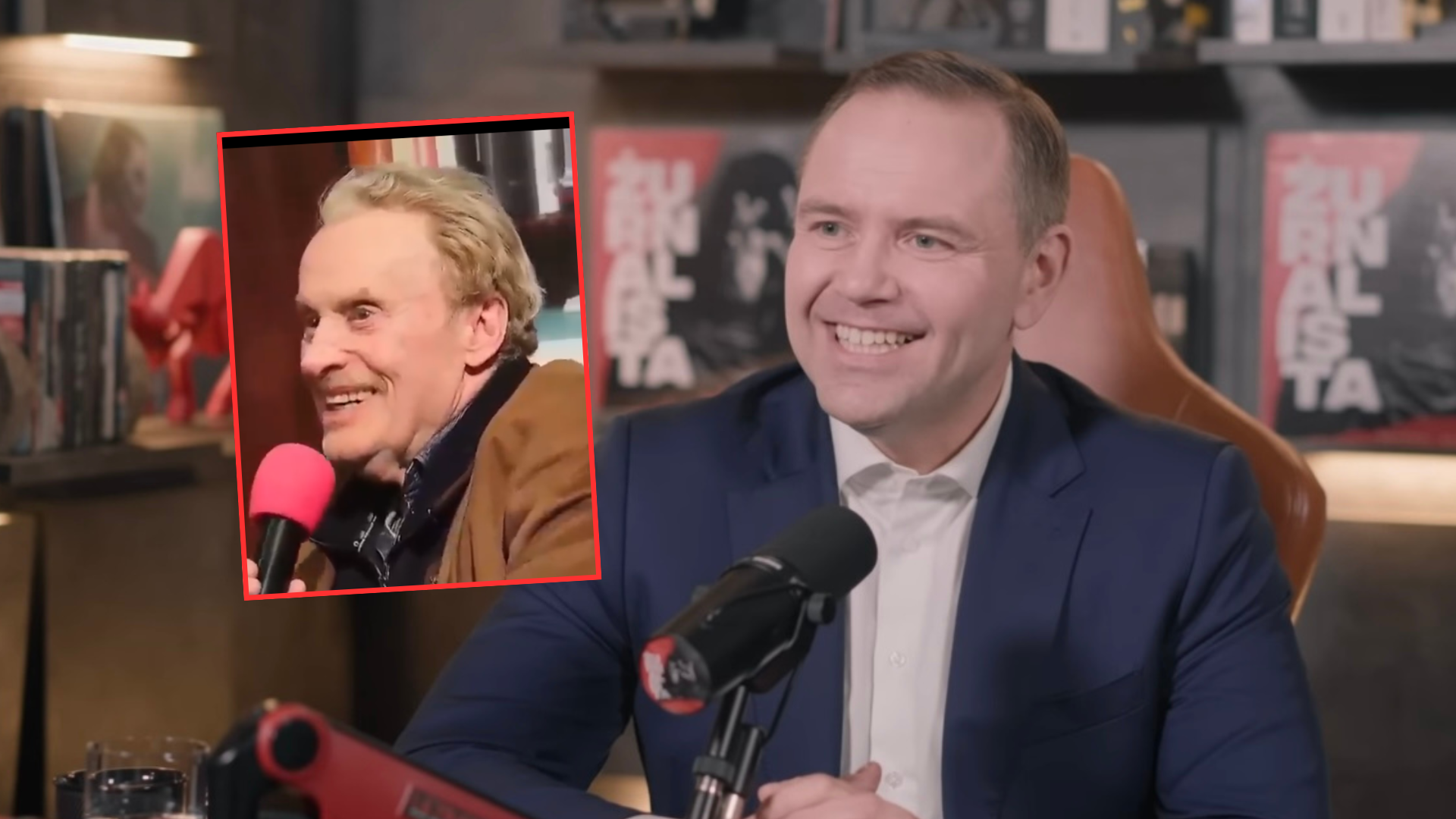 HIT! Olbrychski sparodiował Nawrockiego. "Bardzo łatwy model" [WIDEO]