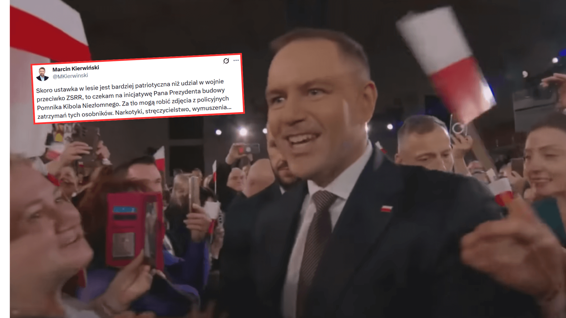 Minister Kierwiński przyłożył, w Pałacu dostaną białej gorączki . „Pomnik Kibola Niezłomnego”
