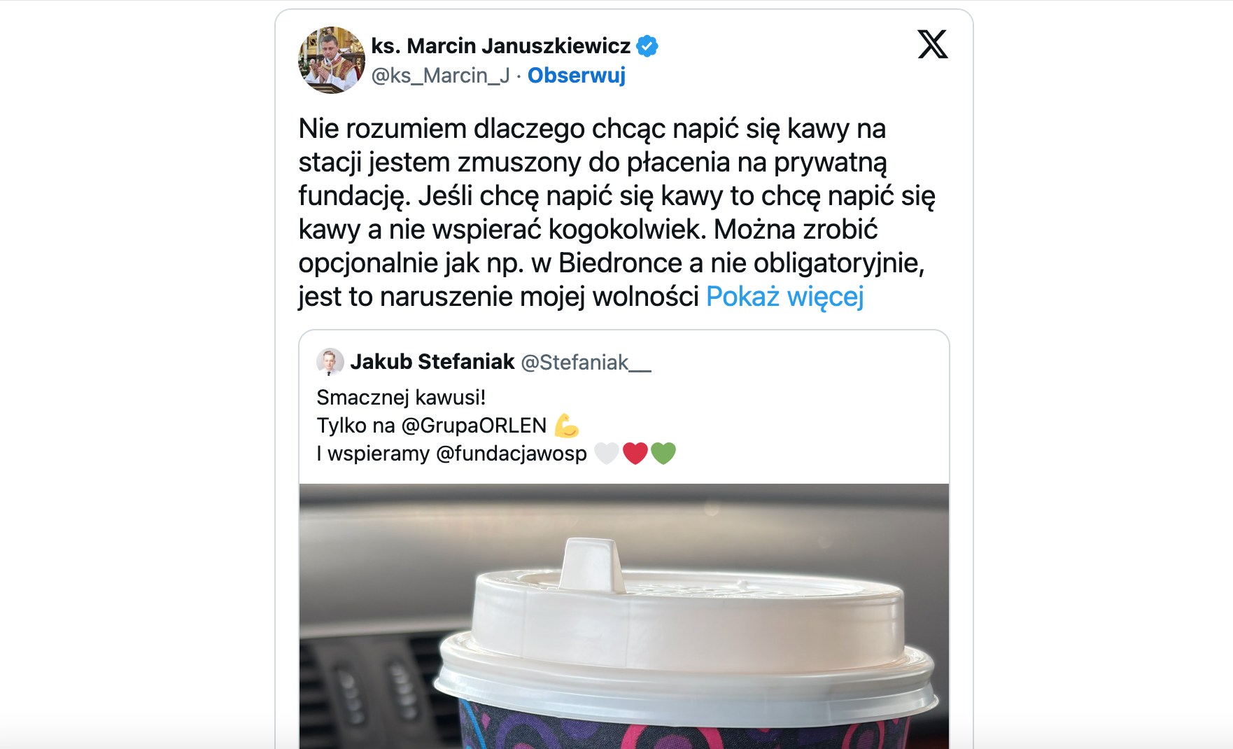 ks. Marcin Januszkiewicz/platforma X