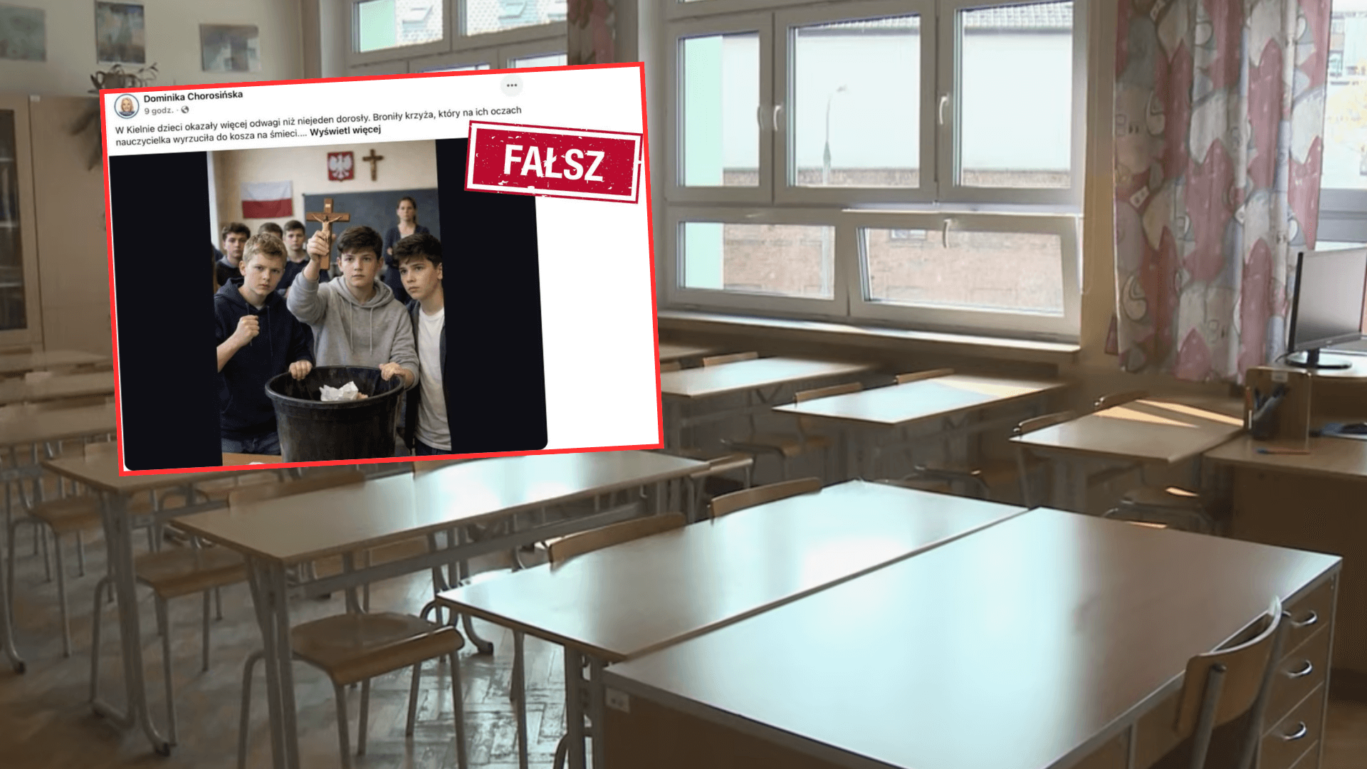 Posłanka PiS robiła sobie zdjęcia z uczniami „od krzyża”. Nauczycielka: ja ich w ogóle nie uczę