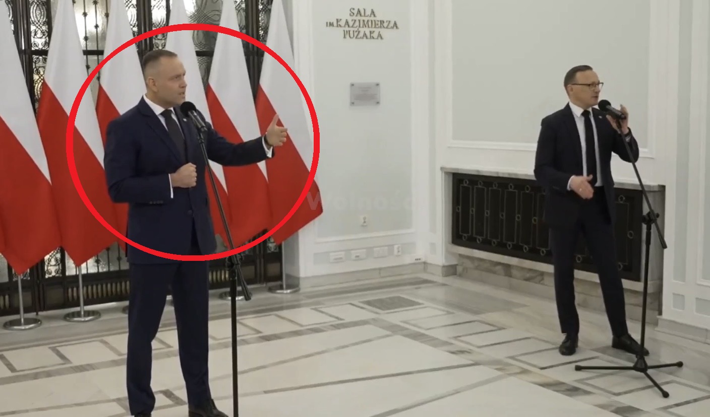 Sceny na konferencji! Chciał zadać pytanie, Nawrocki od razu go pouczył. „Po co pan tu krzyczy?” [WIDEO]