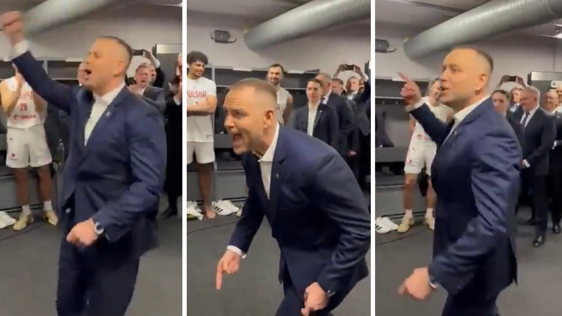 Nawrocki wparował do szatni Polaków po meczu, a potem stało się TO. „Po prosty krzyknę!” [WIDEO]