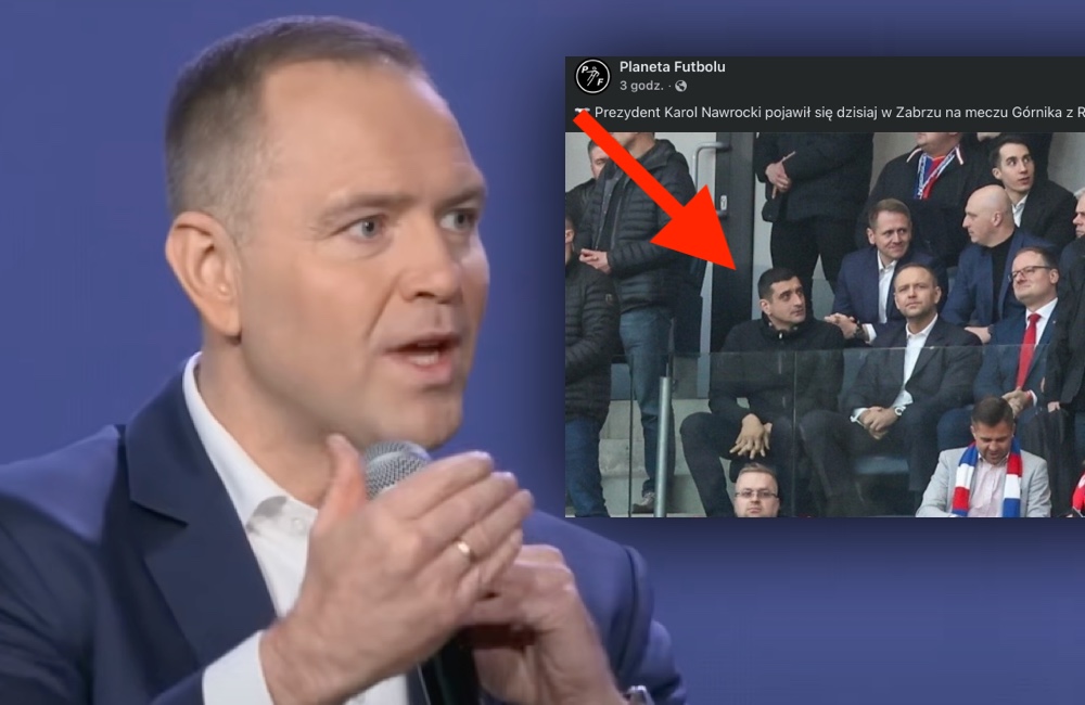 A kto to obok Nawrockiego? Prezydent pojawił się na stadionie, a wraz z nim niespodziewany gość. Poznajecie?