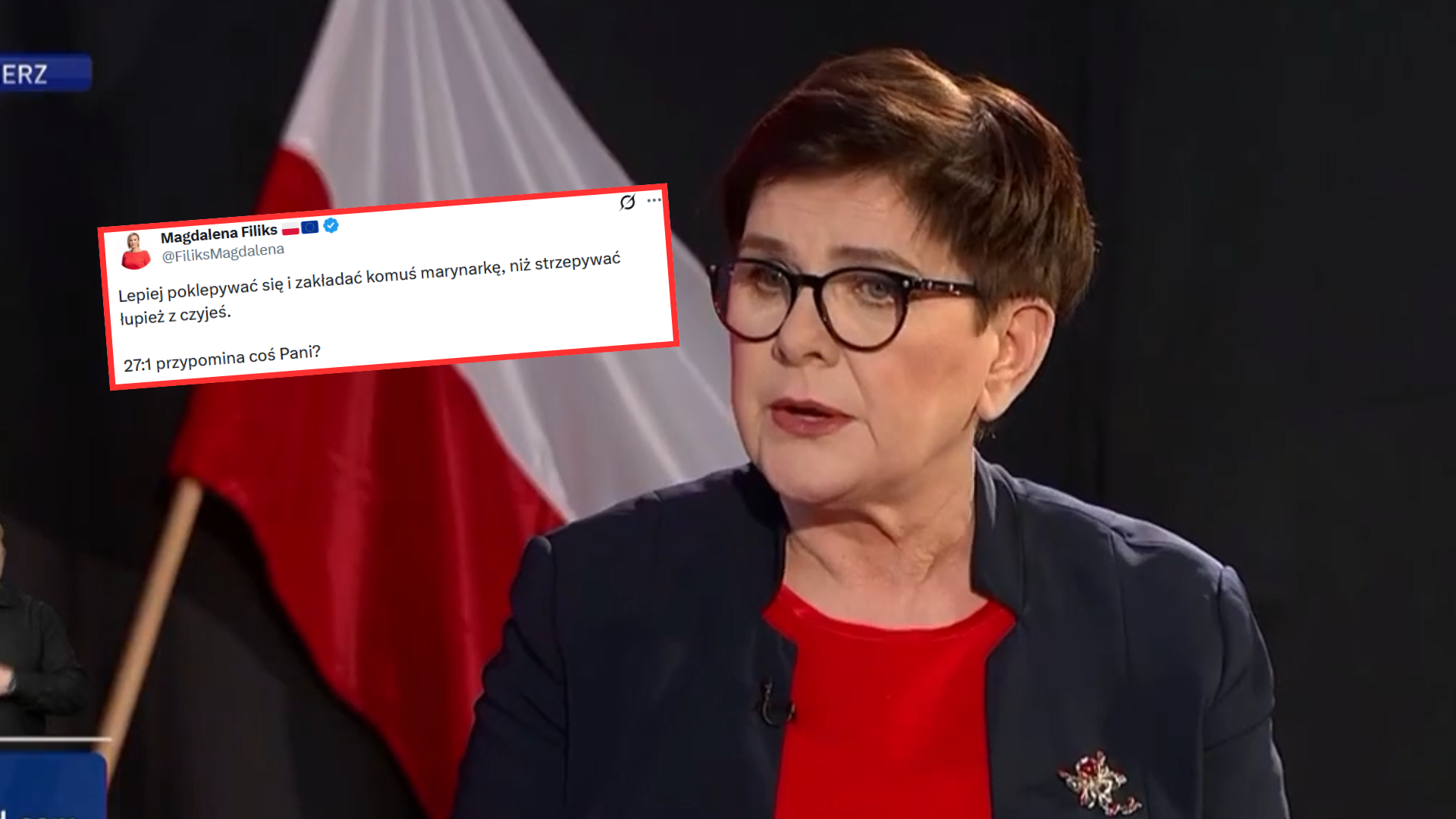Szydło chciała zakpić z Tuska, do akcji wkroczyła Magdalena Filiks. Aż zadudnilo! „Lepiej zakładać komuś marynarkę, niż…”