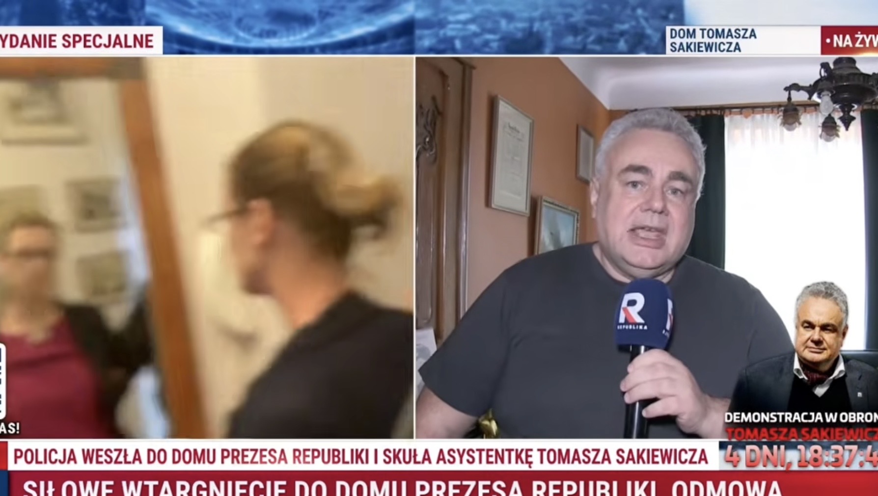 Sakiewicz był bez spodni, gdy przyszła policja. To DLATEGO nie chcą pokazać nagrań. „Niekompletnie ubrany”