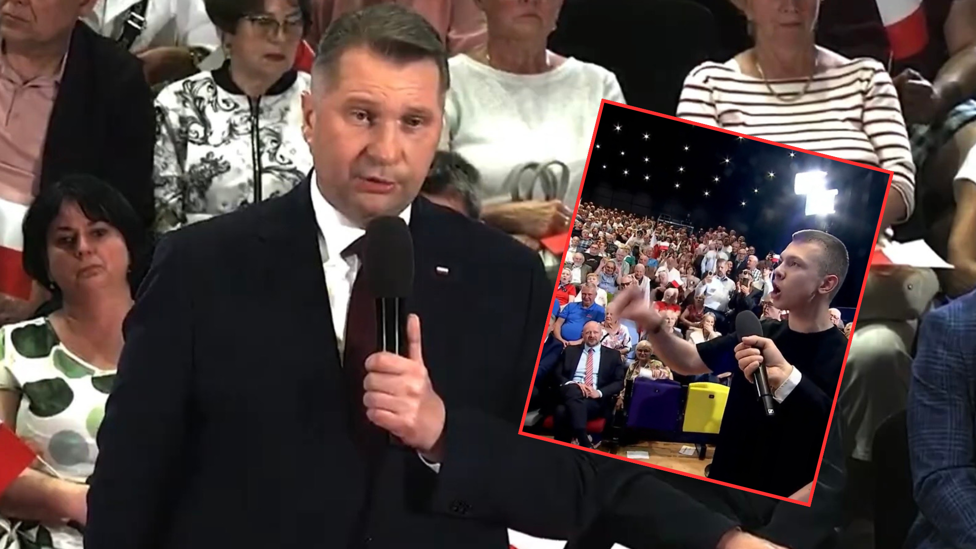 Gwizdy na spotkaniu z Czarnkiem! Po TYCH słowach fani PiS nie wytrzymali