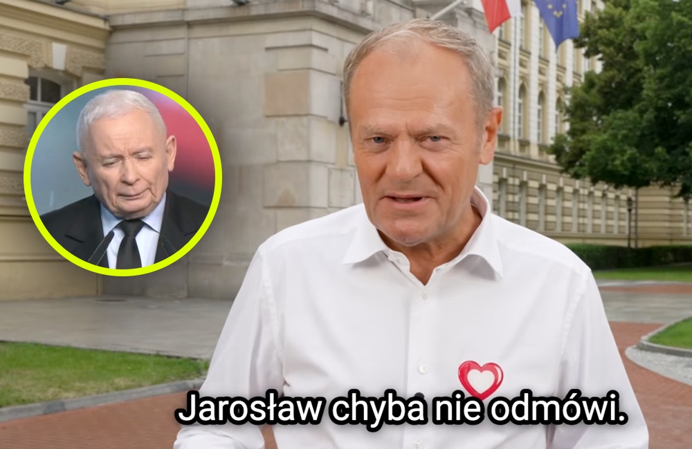 Niespodzianka dla prezesa! Była 13:54, gdy Tusk opublikował nagranie, a tam TAKA propozycja. „Jarosław chyba nie odmówi?”
