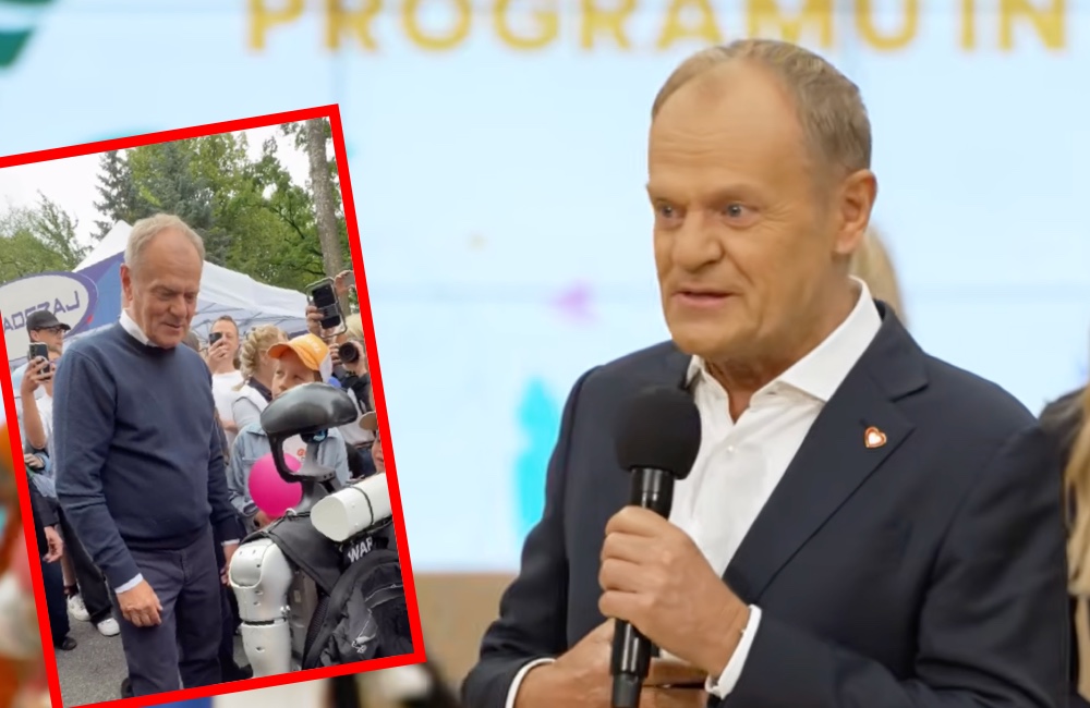 Niespodziewany gość w Kancelarii Premiera! Donald Tusk zadał mu kilka pytań i… „Nie jesteś w najlepszej formie” [WIDEO]
