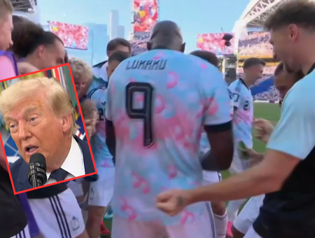 Lukaku Taniec Trump 
