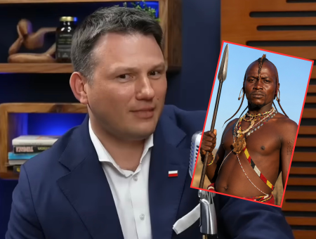 Sławomir Mentzen na lotnisku 
