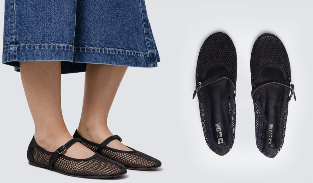 Damskie buty siatkowe typu mary jane Big Star - wygodne obuwie na co dzień