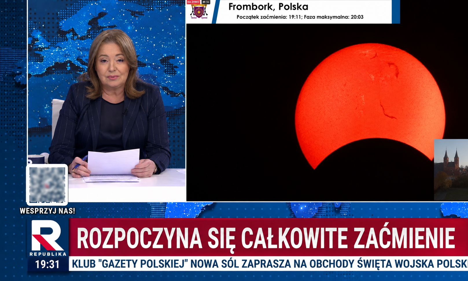 HIT! Holecka zaczęła wyjaśniać zaćmienie Słońca, skończyło się jak w kabarecie. „Republika to kosmos” [wideo]