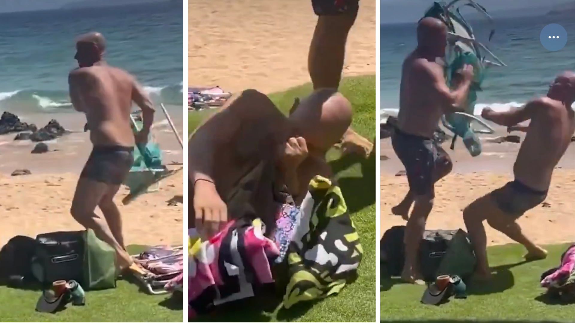 Tak się kończy polityczną karierę! Złapał za leżak, rzucił się na plażowicza i padł. „Uderzyłem go”