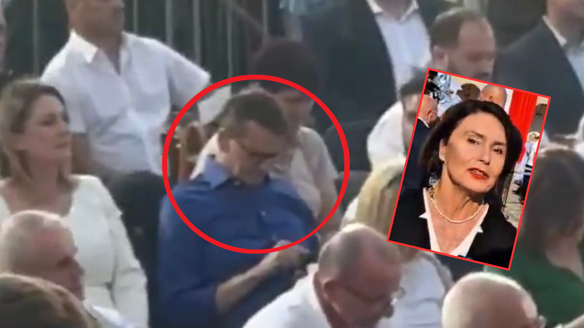 Posłanka PiS wyjęła telefon i nagrała Morawieckiego. W sieci burza! „Cały czas grzebał”
