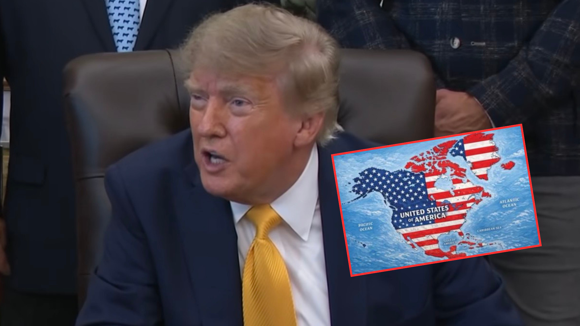 Trump pokazał nową mapę świata, chce zająć TEN kraj. Nadeszła odpowiedź! „Całkowicie nieodpowiedni”