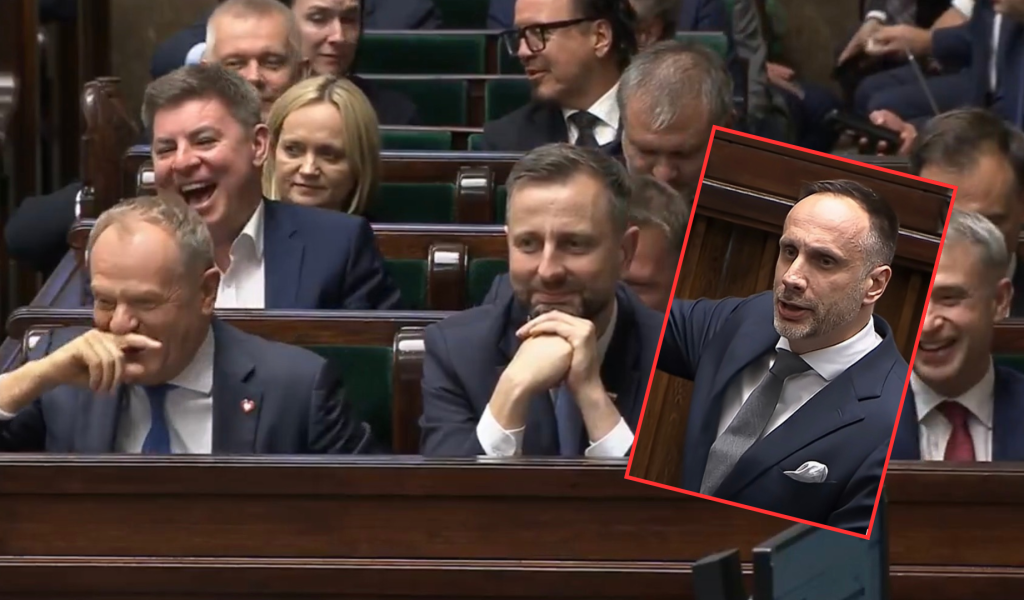 Cóż to była ze scena! Pobudzony i wkurzony Janusz Kowalski wygrażał Donaldowi Tuskowi i ministrom. Jedna z kamer cały czas pokazywała premiera i jego współpracowników - i trzeba przyznać, że mieli niezły ubaw z pana Janusza.