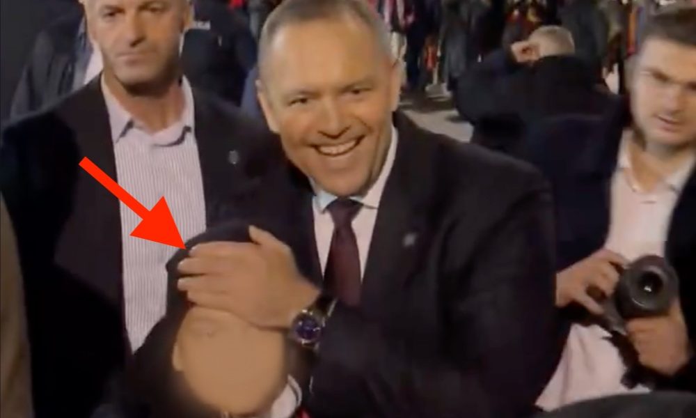 Karol Nawrocki na meczu Jagielloni