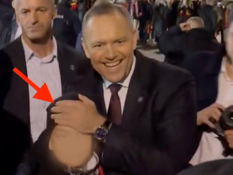 Karol Nawrocki na meczu Jagielloni 